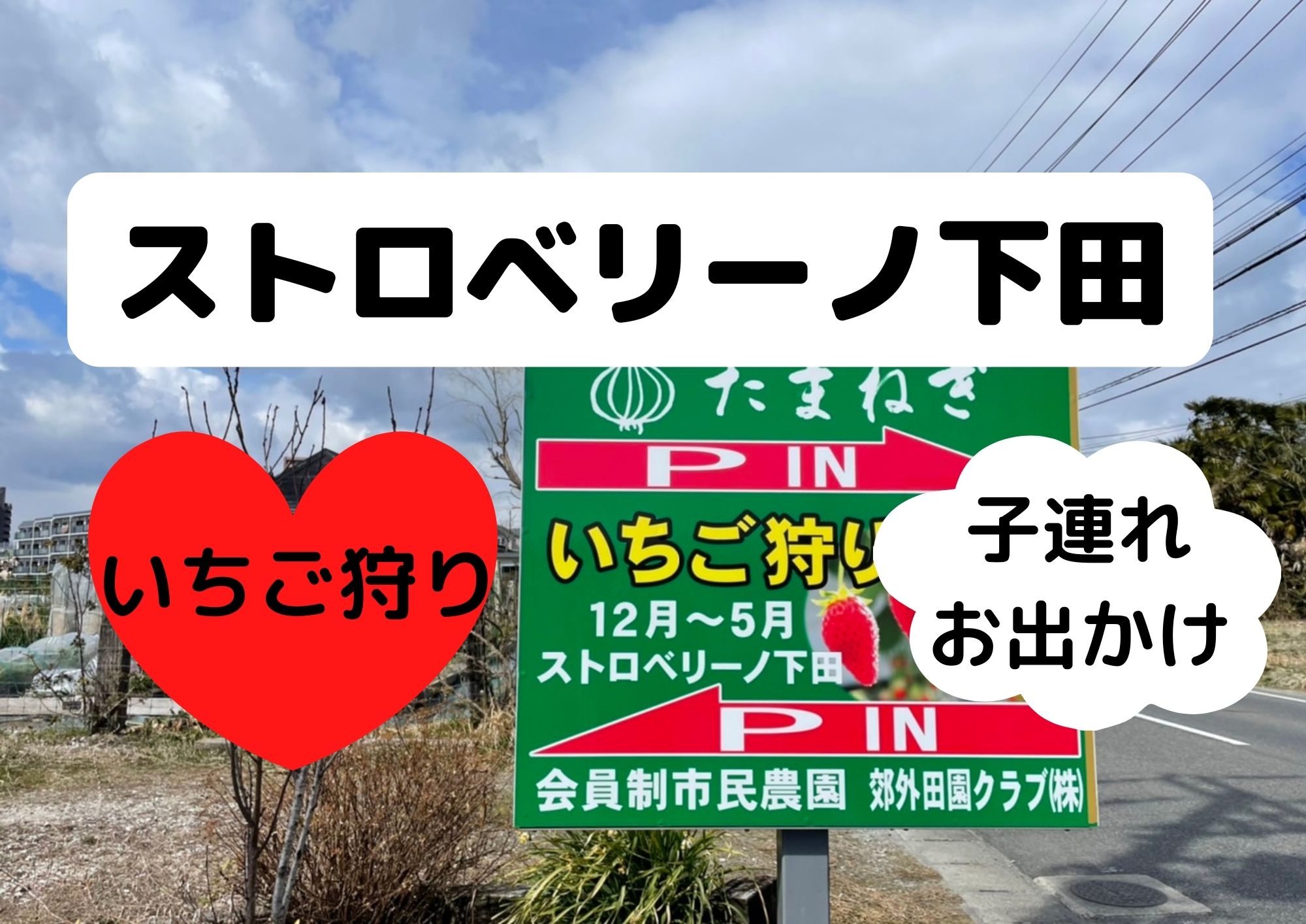 子連れお出かけ 電車で行ける いちご狩りスポット愛知県日進市 ストロベリーノ下田 まさらママのサバイバル生活